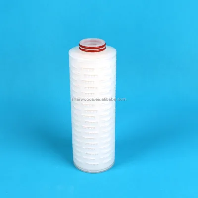 For Wholesale 0.1/0.22/0.45 Micron Filters PP/PES/PTFE/PVDF/Nylon Depth Pleated Filter Cartridges 1000L/Hour 10kg