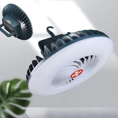 New Camping Light Fan Lamp Portable Lantern Fan Light USB Rechargeable Indoor Outdoor Work Lights with Tripod Stand
