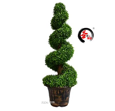 Manufacturer Customizes Grass Plant Artificial Topiary Ball Bonsai