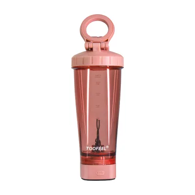 USB Rechargeable 600ml Electric Fitness Shaker Custom Logo Type-C Data Cable Automatic BPA-Free Sports Water Bottle