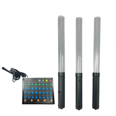 15 Colorful LED Flashing Stick 10 Zone Control Wireless Remote Glowing Stick for Party Entertainment
