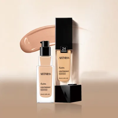 Custom 50 Color HD Long-lasting Natural Liquid Foundation for All Skin Tones Hydrating Non-Comedogenic