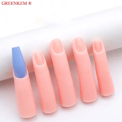 5pcs Single False Practice Finger Movable Flexible Silicone Magnetic Nail Finger Practice