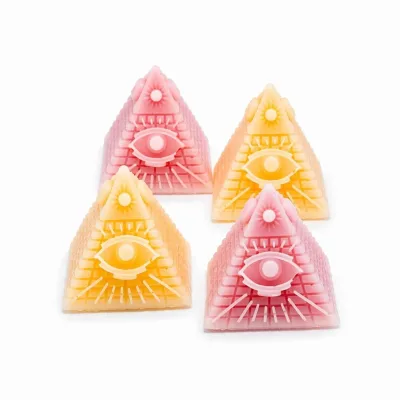 Pyramid Shape Wax Bottle Candy Liquid Filled Sweets Novelty Candy Ancient Egypt Design Wholesale Manufacturer Factory Supply
