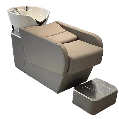 Hot Sale Hair Salon Lay Down Head Spa Shampoo Bed and Massage Bed with Sink