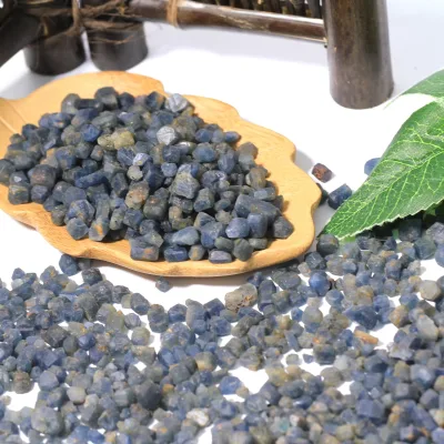 Blue Corundum Raw Crystals Quartz Healing Stones Bulk Wholesale for Fengshui Ornaments and Decor for Gifts
