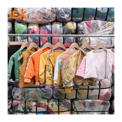 High Quality Indetexx Children Fairly Used Clean 80-90% Mixed Color Fashionable Second Hand Clothes Bales 45-100kg/bale MOQ
