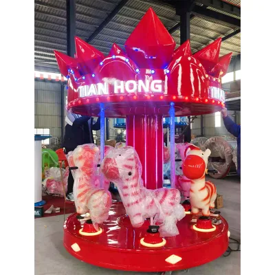 China Factory Kids' Indoor/Outdoor Vertical Electric Carousel-DONGYUAN Brand Metal Construction 100-500kg Capacity