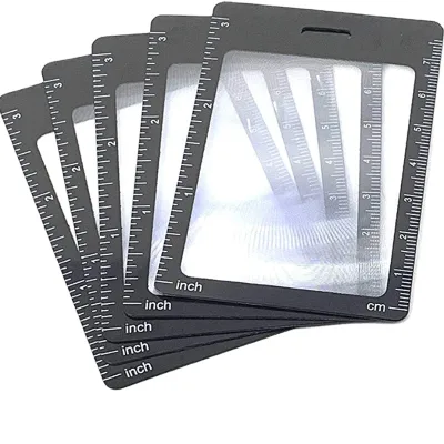 3X Fresnel Lens Pocket Reading Magnifier Credit Card Size for Wallet Portable Magnifiers