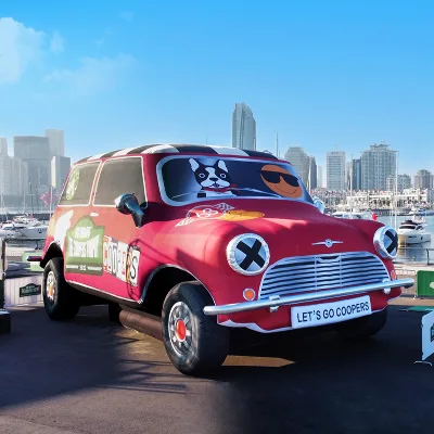 Custom Outdoor Giant Inflatable Car Model Oxford Cloth Advertising Inflatable Cartoon Car Inflatable Vehicle for Brand Promotion
