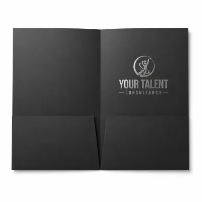 Wholesale Customized Logo Printed Folders for Tax Service Foil Stamping Soft Touch Matte Card Presentation Folder Printing