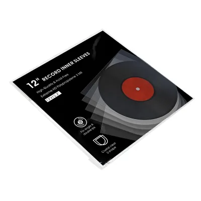 12" Premium Flat HDPE Record/LP Vinyl Inner Sleeve/Cover Record Sleeves Plastic