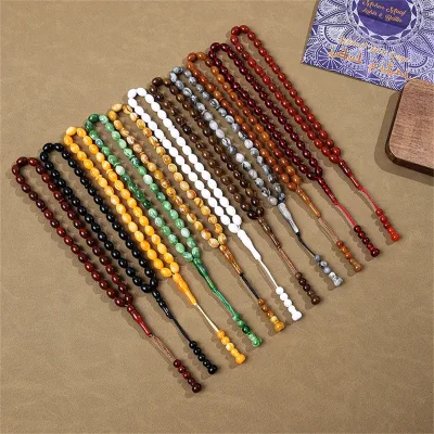 Wholesale 33 Bead Natural Amber Rosary Hot Selling Traditional Muslim Prayer Bracelet Ready Ship Fashion Beaded Meditation Beads