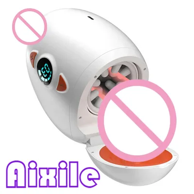 Electric Cup Masturbators Dual Entrance Testicle Massage Glan Masturbator Sex Toy for Men Vibrating Penis Pump