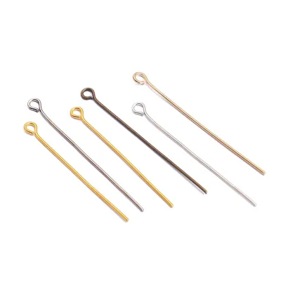 Hot Seller 925 Sterling Finding DIY Handmade Jewelry Accessories Gold Head 9 Needle Pin Flat Head for Earring Line Charm Making