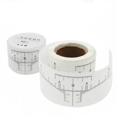 Professional Disposable Eyebrow Ruler 50pcs/ Roll Permanent Makeup Eyebrow Stencil Microblading Measure