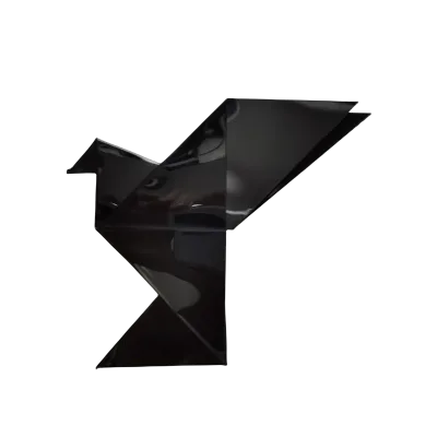 New Arrival Origami Paper Crane Black Doves Stylish 'Love' Themed Wedding Gift for Decorate and Backdrop Exhibition Hall