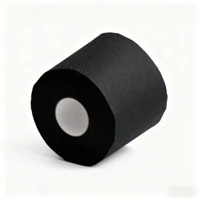 Soft Black Toilet Paper Roll, 100*133mm, 16g, Pure Wood Pulp