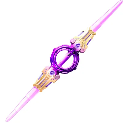 Children's Toy Fire-rotating Sword, Double-edged Telescopic Lightsaber, Glowing Spark Laser Rotating Sword