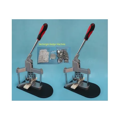 Guangzhou GED 56mm Rectangle Manual Pin Badge Machine DIY 40*60mm PVC Button Tinplate Maker 25*70mm Plastic & Metal Card Press