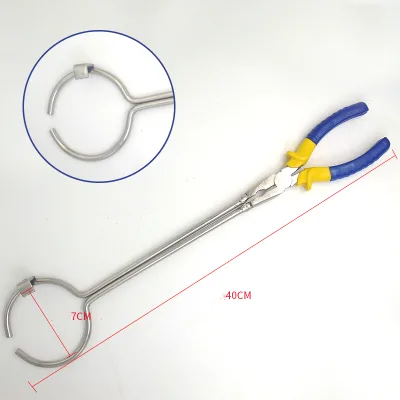 China Supplier's Large Crucible Tongs Steel Material Professional Melting Crucible Clamp Grip DIY Grade Professional Operation
