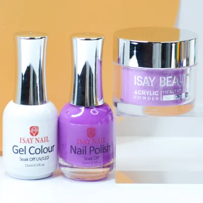 Salon Use Powder 3 in 1 Color Match Gel and Nail Polish Wholesale 3 in 1 Nail System Gel Nail Polish