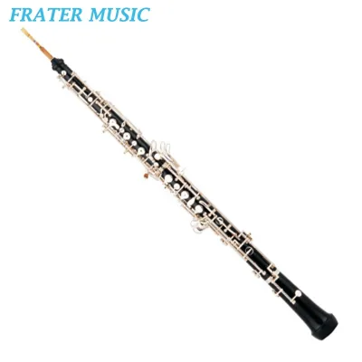 Good Quality C Bakelite Oboe OEM Woodwind Instrument Silver Plated Key C Tone Hard Rubber Obo Body Oboe (JEB-100)