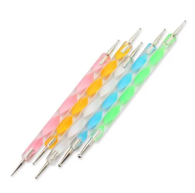 Lanbiao Custom 5pcs Nail Point Pen Gel Acrylic Nail Art Brush Manicure Drawing Pen for Both Professional Specialist or Nail Art Learner