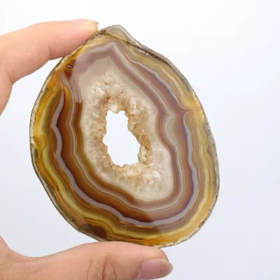 Healing Crystal Stones Elaborately Cut Agate Slices coaster for Decoration