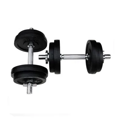 Wholesale Custom Fitness Yoga Exercise Cement Sand Weight Plates Adjustable Dumbbell