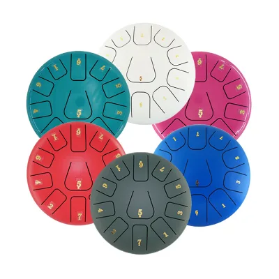8 Inch Steel Tongue Drum 11 Notes Handpan Drum with Drum Mallet Finger Picks Percussion for Meditation Yoga