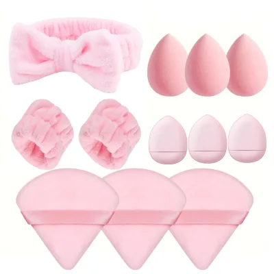 Gmagic 12pcs 20pcs Makeup Sponges Cloth Spa Headband Makeup Headband with Wristband MakeupSet for Washing Face Head Band Set