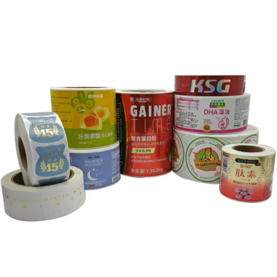 Wholesale Waterproof Private Company Logo Printing on Rolls or Individually Custom Labels for Packaging Labels