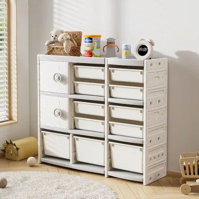 Household Toys Tasteless Plastic Drawer Storage Cabinets Interactive Holders Racks Plastic Large Capacity Inventory Storage