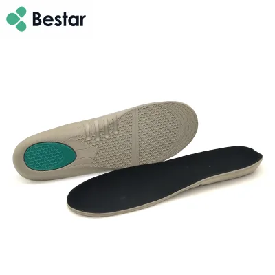 Popular Body Balance PU Working Shoes Insole Arch Support Memory Foam Insole Design Supplie