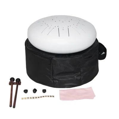 Good Quality Wholesale 12-Inch Stainless Steel Tongue Drum with 13 Notes Eco-Friendly Musical Percussion Gift