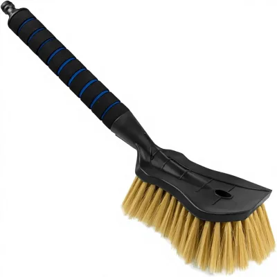 Factory Custom Car Wash Brush With Hose Connector Soft PBT Bristles Comfort Grip 44cm Blue PP PS Material for Auto Detailing