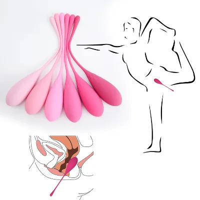 Hot Selling Custom Food Grade Silicone Ben Wa Balls Vaginal Dumbbell Exercise Smart Kegel Balls Set for Female