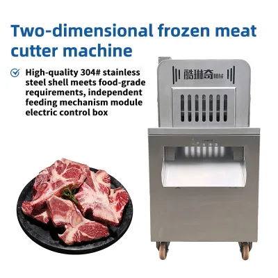 New High Efficiency 300-500KG/H Stainless Steel Portable Frozen Meat Cube Cutter Machine 380V Industrial Automatic Chicken Duck