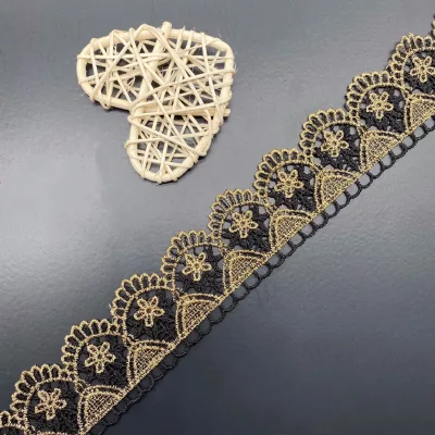 4cm Double Color Polyester Embroidery Fabric Sewing Supplies Custom Design Tulle Mesh Trim Lace Flower Laces Bra