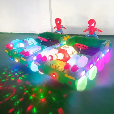 Electric Bumper Car for Kids 3-15 Years Old Parent Remote Control 24V Kids Ride on Tank Toys Bumper Car  with Luminous Lights