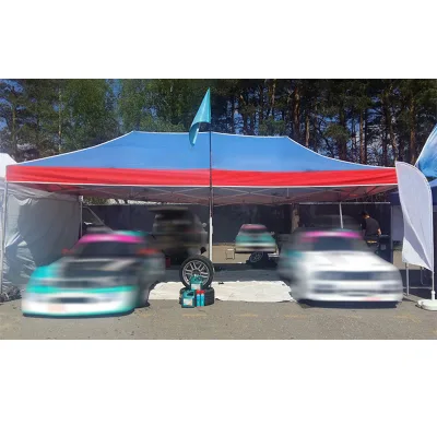 OEM Custom Outdoor Square Canopy Tent with Dye Sublimation Printing Customizable Sizes (20x10-3x3m) Folding Trade Show Tent