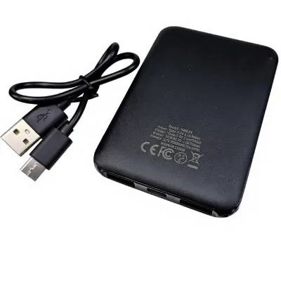 Plastic case Super Slim Thickness Only 12.7mm Powerbank 5000mAh 3.7W 18.5Wh Rechargeable lion Battery 5000mah Weight 99g