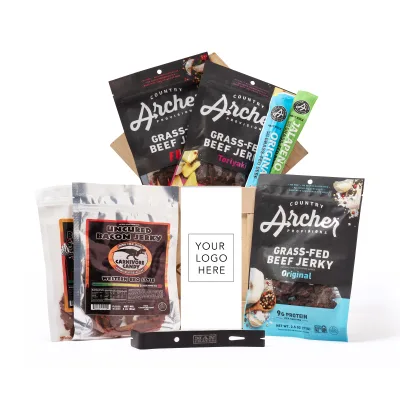 Slaughterhouse Crate Set Beef Jerky 8 Bags Delicious Meats Spanning a Range Flavor Profiles