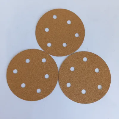 100pcs/box Round Sandpaper 115mm Yellow Color Dry Abrasive Sanding Disc