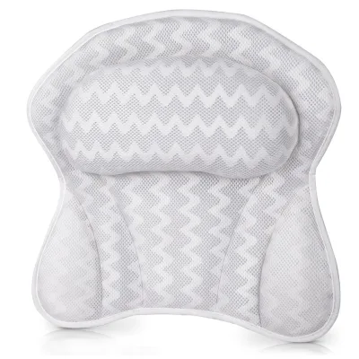 BBCare Relaxing Headrest Bath Pillows 6 Non-Slip Suction Cups Inmorven Spa Cushion Tub Thick Soft 3D Air Mesh Breathable