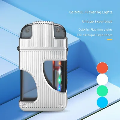 New Trendy Glowing Metal Cigarette case Tungsten-filament Electronic LighterModern Minimalist Design Compatible