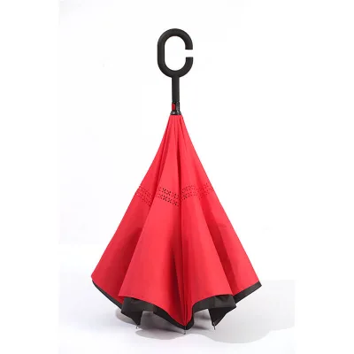 Auto Open Reverse Folding Rain Sun Umbrellas Best Windproof Umbrellas C Handle Inverted Promotional Umbrella Parasols//