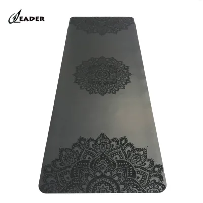 GreenLeader High Quality Arch Support Yoga Mat Set 4mm PU Natural Rubber 185x68cm Non-Slip Custom Logo Ankle Wrist Weights