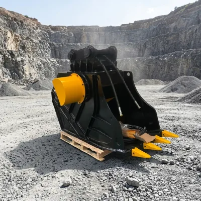 HMB Model Excavator Hydraulic Crusher Bucket Powerful Rock Crusher Bucket Reliable Concrete Portable Jaw Crusher